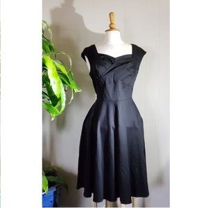 XL Vintage Retro 50s Black Pinup Dress #25